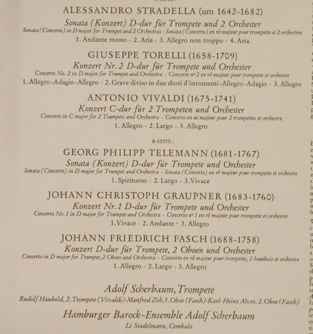 Scherbaum,Adolf: Vituose Trompetenkonzerte, D.Gr. (SLPEM 136 470), D, 1966 Typ: LP Best.-Nr.: L3086 Preis: 9,00 Euro