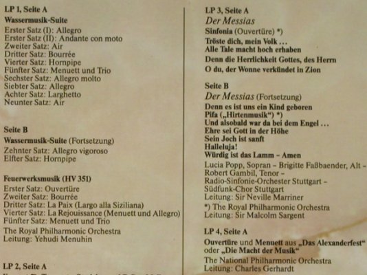Händel,Georg Friedrich: Klassische Kostbarkeiten,Box, Das Beste(KKL 5916), D,  - 4LP - L3093 - 9,00 Euro