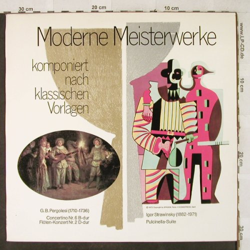 Pergolesi,Giovanni Battista/Strawin: Concertino 6 / Pulcinnella Suite, Grünenthal (TST 77 931), D, 1973 Typ: LP Best.-Nr.: L3106 Preis: 4,00 Euro
