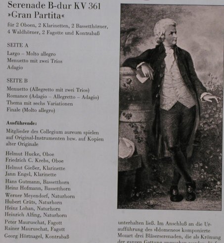 Mozart,Wolfgang Amadeus: Serenade D-Dur KV 361,Gran Partita, BASF/Harmonia.M.(63 560), D,  - LP - L3121 - 6,00 Euro
