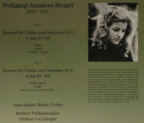 Mozart,Wolfgang Amadeus: Violinkonzert Nr.3, D.Gr. (40 736 1), D, DSC Typ: LP Best.-Nr.: L3124 Preis: 5,00 Euro