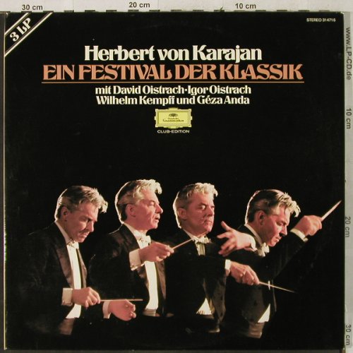 Karajan,Herbert von: Ein Festival Der Klassik, Foc, D.Gr.(31 471 6), D,  - 3LP - L3142 - 9,00 Euro