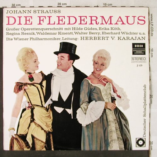Strauß,Johann: Die Fledermaus - Gr.Querschnitt, Decca(J 125), D,  - LP - L3145 - 5,00 Euro