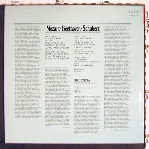 Beethoven,Ludwig v/Mozart/Schubert: Violinromanzen Nr.1 & 2, EMI(037-02 096), D, Ri, 1971 - LP - L3156 - 6,00 Euro