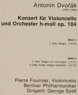 Dvorak,Antonin: Cellokonzert H-Moll op.104, Ri, D.Gr. Resonance (2535 106), D, Ri 1975, 1962 Typ: LP Best.-Nr.: L3166 Preis: 6,00 Euro