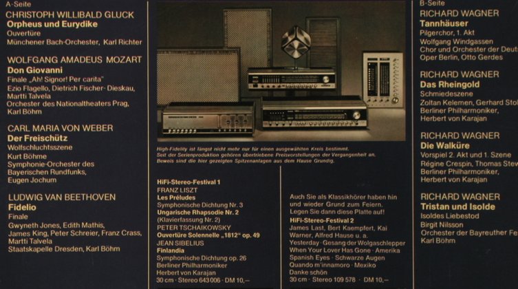 V.A.Hifi-stereo-Festival 70: Birgit Nilsson..Martti Talvela, Foc, D.Gr. (2545 001), D Typ: LP Best.-Nr.: L3186 Preis: 5,00 Euro