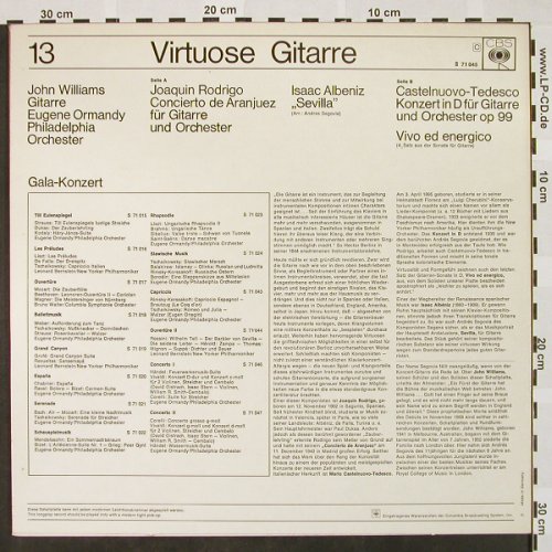 Williams,John: Virtuose Gitarre-Rodrigo,Albeniz.., CBS Gala-Konzert(S 71 045), D,vg+/m-,  - LP - L3188 - 4,00 Euro