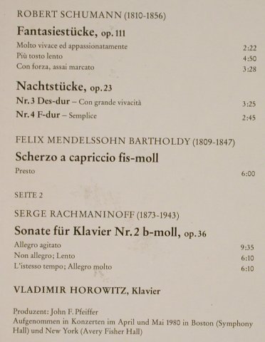 Horowitz,Vladimir: Konzerte 1979/80, RCA Red Seal (RL 13775), D, 1979 Typ: LP Best.-Nr.: L3189 Preis: 6,00 Euro