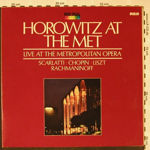 Horowitz,Vladimir: At the Met - Live at, Foc, RCA Red Seal (RL 14260), D, 1982 Typ: LP Best.-Nr.: L3190 Preis: 6,00 Euro