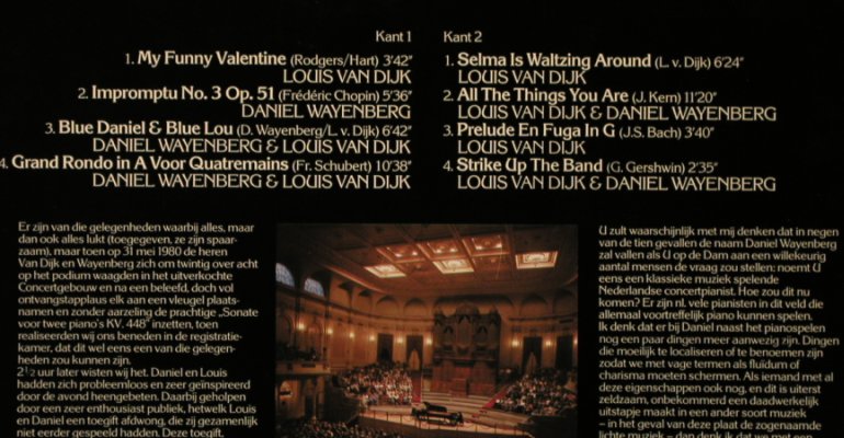 Wayenberg,Daniel & Louis van Dijk: 31 mei 1980-Concertgebouw Amsterdam, Polydor,vg+/m-(2925 105), NL, Autogr, 1980 - LP - L3194 - 9,00 Euro