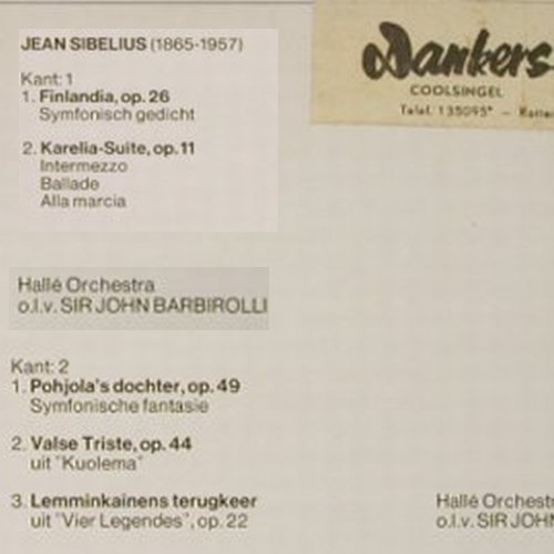 Sibelius,Jean: Finlandia/ValseTriste,Harelia-Suite, EMI Select Serie(C 051-00 298), NL,Ri,stoc,  - LP - L3195 - 6,00 Euro