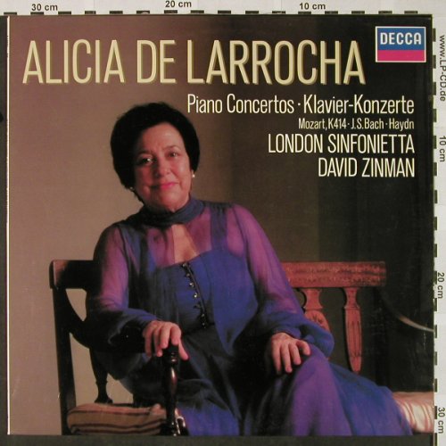de Larrocha,Alicia: Klavierkonzerte,K414,Bach, Haydn, Decca(6.42591 AW), D, 1981 - LP - L3235 - 6,00 Euro