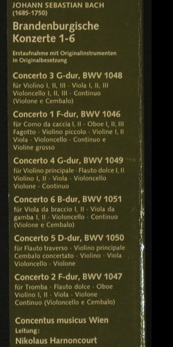 Bach,Johann Sebastian: Brandeburgische Konzerte 1-6,Box,Ri, Telefunken (6.35043 DX), D, 1975 Typ: 2LP Best.-Nr.: L3240 Preis: 12,50 Euro