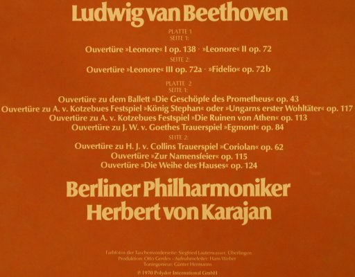 Beethoven,Ludwig van: Sämtliche Ouvertüren, Foc, D.Gr.(29 682-2), D, 1970 - 2LP - L3254 - 9,00 Euro