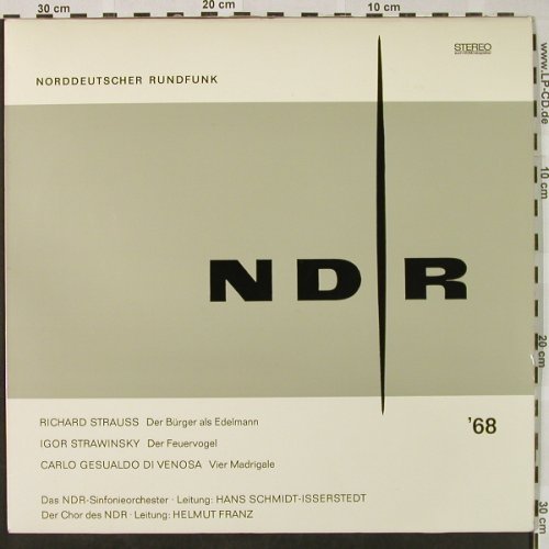 Strauss,Richard/Strawinsky/diVenosa: Bürger als Edelmann/Feuervogel/4 Ma, NDR(679 015), D, 1968 - LP - L3285 - 12,50 Euro
