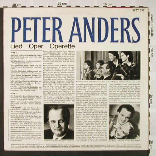 Anders,Peter: Lied Oper Operette, HörZu (HZT 512), D Typ: LP Best.-Nr.: L3301 Preis: 5,00 Euro