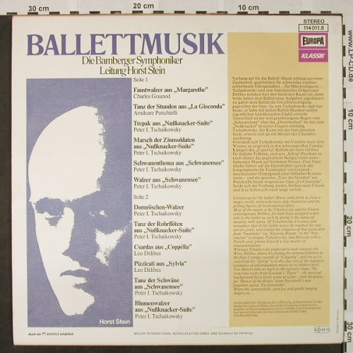 V.A.Ballett-Musik: Schwanensee,Nußknacker..., Europa Klassik (114 011.6), D Typ: LP Best.-Nr.: L3308 Preis: 5,00 Euro