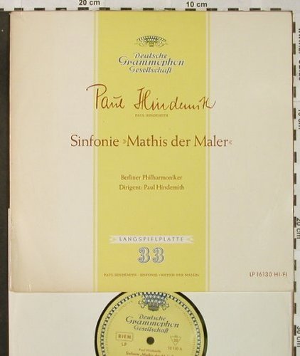 Hindemith,Paul: Mathis der Maler-Ausschnitte, D.Gr. (16 130), D, vg+/woc, 1958 Typ: 10" Best.-Nr.: L3363 Preis: 5,00 Euro