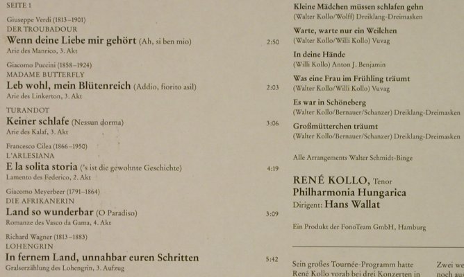 Kollo,Rene: Ein Abend mit-Oper,Operette,Musical, RCAred (RL 30798), D, Foc, 1981 Typ: LP Best.-Nr.: L3389 Preis: 6,00 Euro