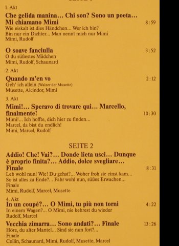 Puccini,Giacomo: La Boheme-Gr.Quers.ital-Sonderaufl., Sonocord(26 092-7), D, Ri, 1973 - LP - L3390 - 5,00 Euro