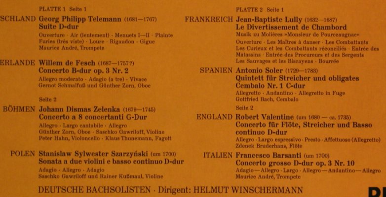 V.A.Europäisches Barockkonzert: Telemann, W.de Fesch...Barsanti, Philips (6701 011), D, Foc Typ: 2LP Best.-Nr.: L3414 Preis: 6,00 Euro