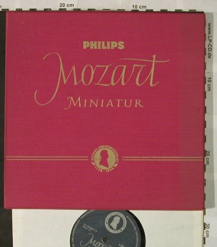 Mozart,Wolfgang Amadeus: Miniatur,Box.Buch vHelen Nolthenius, Philips (S 06100), NL,vg+/vg+, 1956 Typ: 10" Best.-Nr.: L3437 Preis: 14,00 Euro
