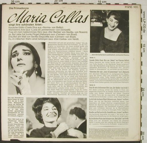 Callas,Maria: Die schönsten Arien, HörZu(HZE 101), D,  - LP - L3440 - 7,50 Euro