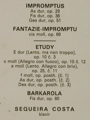 Chopin,Frederic: Improptus/Etudy/Barkarola/Fantazie-, Supraphon, vg+/m-(1111 2474 G), CSSR, 1977 - LP - L3446 - 5,00 Euro