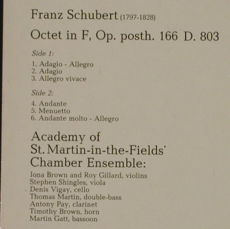 Schubert,Franz: Octet Op.166 D.803, Philips(9500 400), NL, 1978 - LP - L3454 - 6,00 Euro