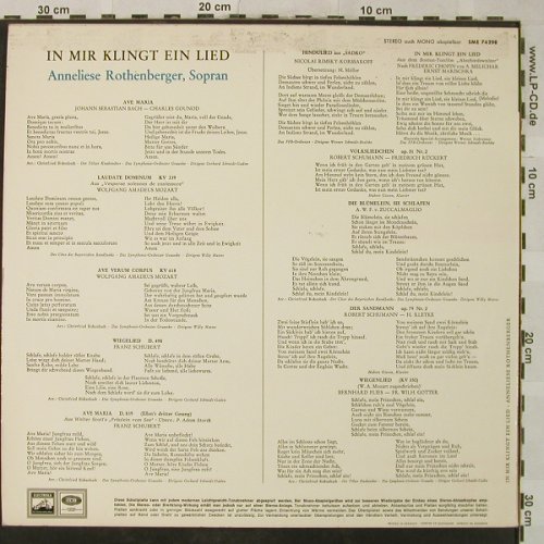 Rothenberger,Anneliese: In mir klingt ein Lied, Electrola (SME 74 298), D Typ: LP Best.-Nr.: L3455 Preis: 6,00 Euro