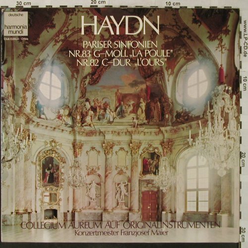 Haydn,Joseph: Pariser Sinfonien Nr.83g-moll,82, Harmonia Mundi (30 423 8), D, m-/vg+, 1975 Typ: LP Best.-Nr.: L3459 Preis: 5,00 Euro