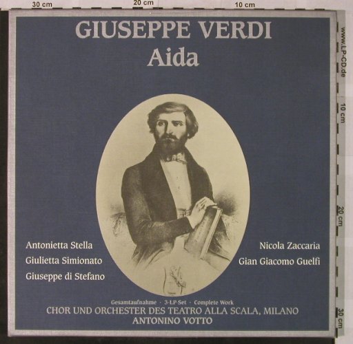 Verdi,Giuseppe: Aida,Box,Ges.Aufn,vg+/vg+,NoBooklet, Gli Dei Della Musica(9057/3), I/D,  - 3LP - L3461 - 9,00 Euro