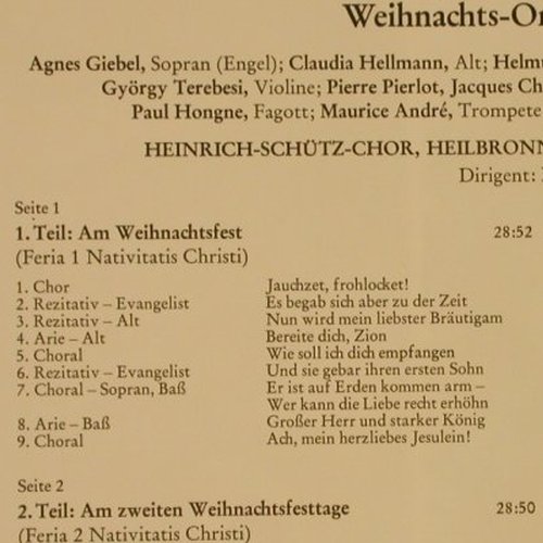 Bach,Johann Sebastian: Weihnachts-Oratorium,Box, Erato(ZL 30582), D, 1977 - 3LP - L3467 - 7,50 Euro