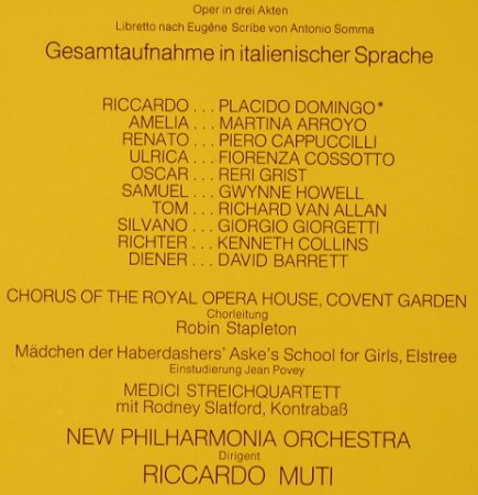 Verdi,Giuseppe: Ein Maskenball, Box, EMI (157-02 679/81 Q), D, 1975 Typ: 3LPQ Best.-Nr.: L3469 Preis: 17,50 Euro