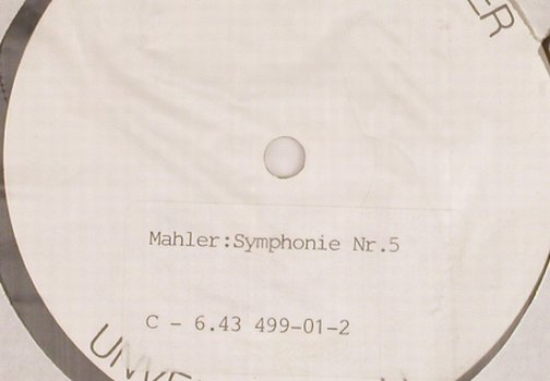 Mahler,Gustav: Symphonie No. 5 cis-moll, No Cover, Decca,Musterplatte(6.43499), D, 1987 - LP - L3520 - 5,00 Euro