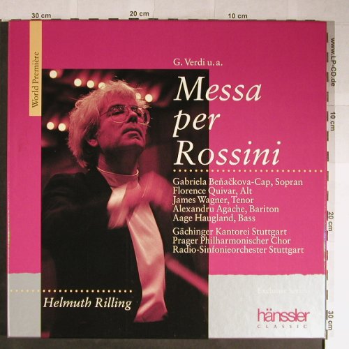 V.A.Messa per Rossini: Buzzolla,Bazzini...Verdi,Box, Hänssler(91.549), D, 1989 - 2LP - L3521 - 7,50 Euro