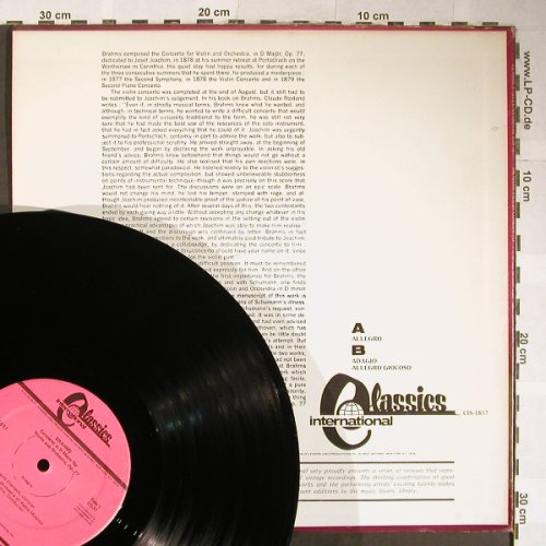 Brahms,Johannes: Violinkonzert d-dur, op 77, Classics International(CIS-1817), US,m-/vg+,  - LP - L3531 - 6,00 Euro