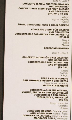 Vivaldi,Antonio: Konzerte für 1,2 & 4 Guitarren, Philips Sequenza(6527 042), NL, Ri, 1958 - LP - L3555 - 5,00 Euro