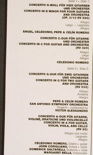 Vivaldi,Antonio: Konzerte für 1,2 & 4 Guitarren, Philips Sequenza (6527 042), NL, Ri, 1958 Typ: LP Best.-Nr.: L3555 Preis: 5,00 Euro