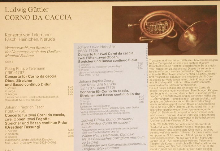 Güttler,Ludwig:  8-Corno Da Caccia, m-/vg+, Eterna(8 27 818), DDR, 1983 - LP - L3566 - 5,00 Euro