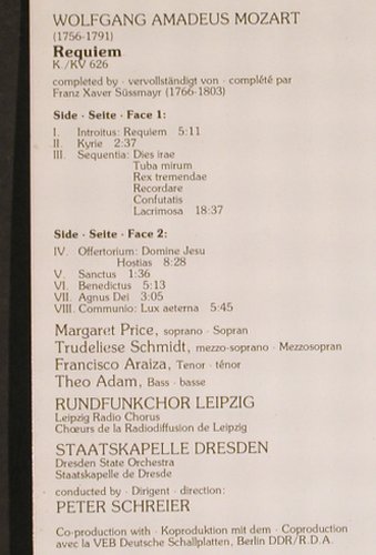 Mozart,Wolfgang Amadeus: Requiem d-moll KV 626, Philips (6514 320), NL, 1983 Typ: LP Best.-Nr.: L3569 Preis: 5,50 Euro