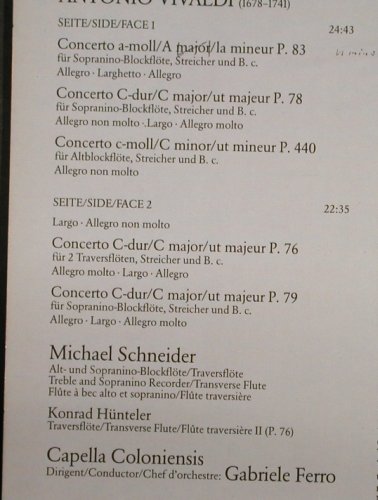 Vivaldi,Antonio: Flötenkonzerte P.78,78,79,83,440, Orbis (91 614 8), D, 1981 Typ: LP Best.-Nr.: L3570 Preis: 6,00 Euro