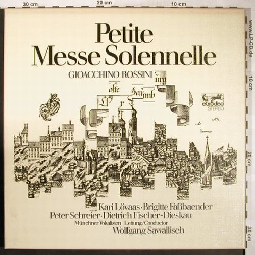 Rossini,Gioacchino: Petite Messe Solenelle,Box, Eurodisc (86 321 XGK), D, 1972 Typ: 2LP Best.-Nr.: L3574 Preis: 9,00 Euro