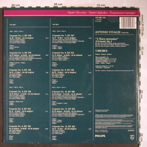 Vivaldi,Antonio: L'estro Armonico,12 Concerti op.3, Philips (412 128-1), NL, m-/vg+, 1983 Typ: 2LP Best.-Nr.: L3580 Preis: 7,50 Euro