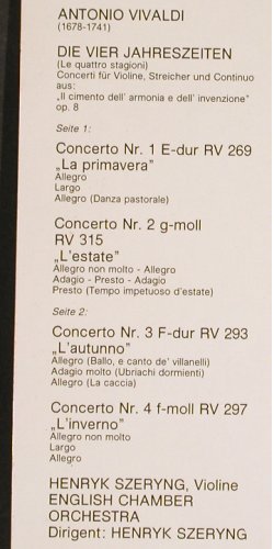 Vivaldi,Antonio: Die Vier Jahreszeiten+Catalogue, Philips Grandioso (6570 061), NL, Ri Typ: LP Best.-Nr.: L3591 Preis: 5,00 Euro