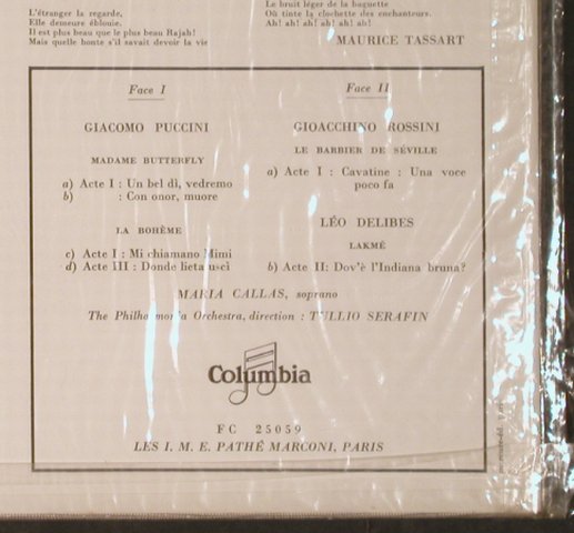 Callas,Maria: Airs d'operas, vg+/m-, Columbia(FC 25059), F,  - 10inch - L3612 - 5,00 Euro