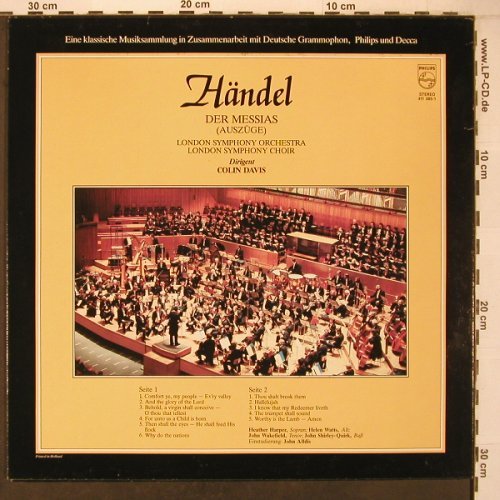 Händel,Georg Friedrich: Der Messias (Auszüge, engl.), Philips(411 385-1), NL, Ri,  - LP - L3646 - 5,00 Euro