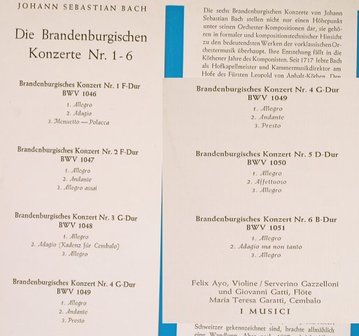 Bach,Johann Sebastian: Brandenburgische Konzerte Nr.1-6, Philips-Sonderauflage(61 237), D, Ri,Foc,  - 2LP - L3649 - 7,50 Euro
