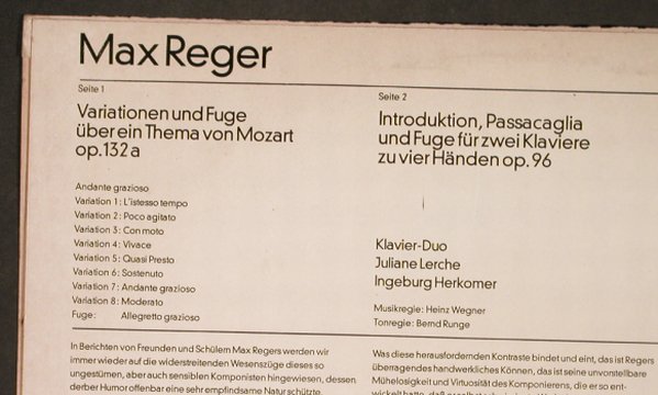 Reger,Max: Mozart-Variationen/Introduktion,Pas, Eterna(8 26 308), DDR, 1973 - LP - L3655 - 6,00 Euro