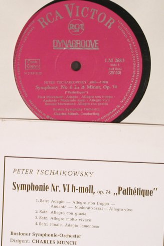 Tschaikowsky,Peter: Sinfonie Nr.6'Pathetique', RCA Victor (LM-2683), D Typ: LP Best.-Nr.: L3658 Preis: 6,00 Euro